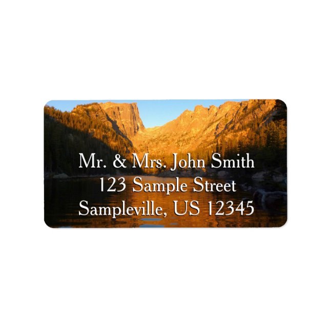 Dream Lake in Sunrise Light I Label (Front)