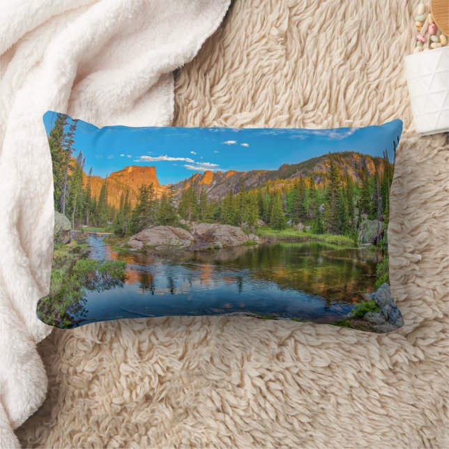 Dream Lake Landscape Lumbar Cushion (Blanket)