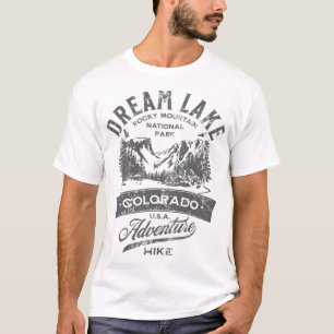 Dream Lake Rocky Mountain National Park Distressed T-Shirt