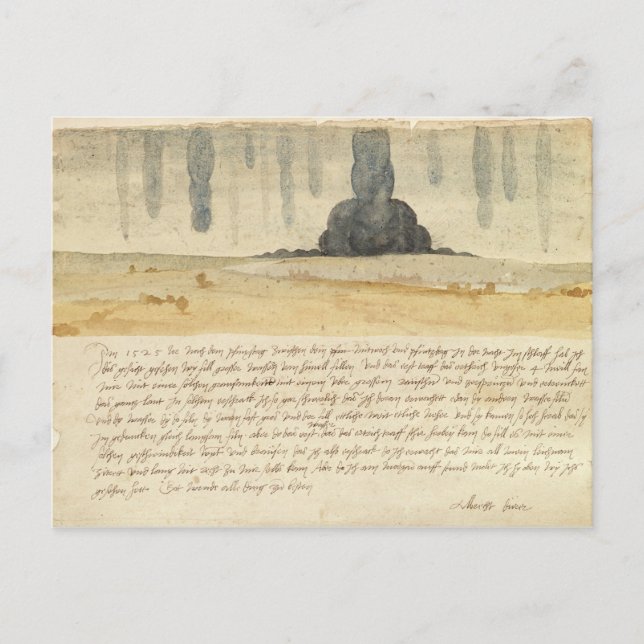 Dream landscape with text, 1526 postcard (Front)
