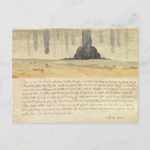 Dream landscape with text, 1526 postcard