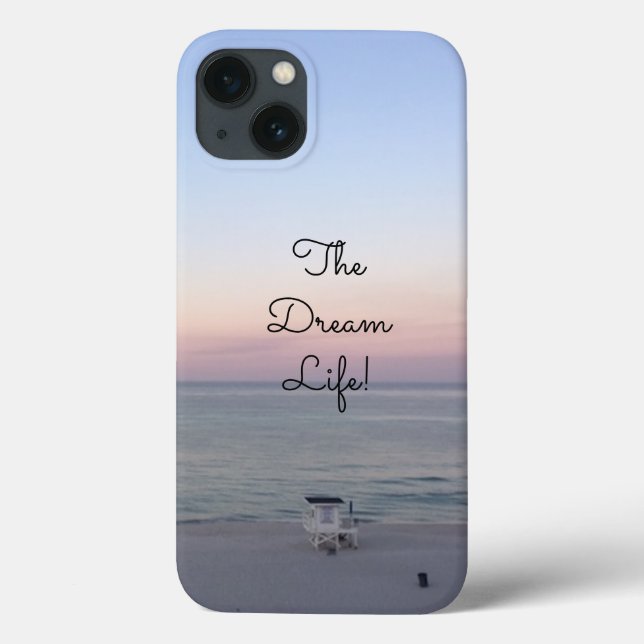 Dream Life Quote Colourful Ocean Sunrise Case-Mate iPhone Case (Back)