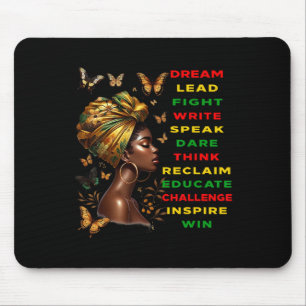 Dream Like Black Woman Martin Black History Month Mouse Mat