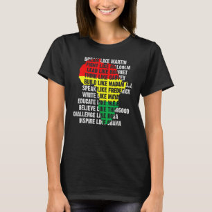 Dream Like Martin Lead Like Harriet Afro Black His T-Shirt