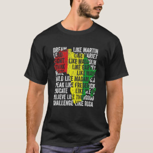 Dream Like Martin Lead Like Harriet Black History T-Shirt