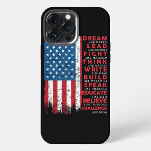 Dream Like Martin Vintage USA Flag Gift iPhone 13 Pro Max Case