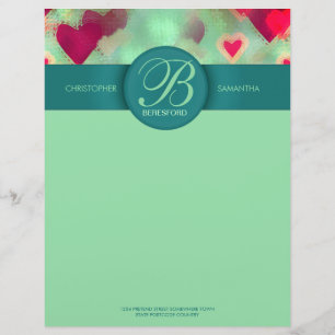 Dream Love he(Arts) Monogram Letterhead Design