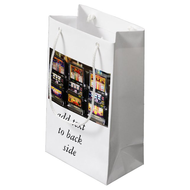 Dream Machines - Lucky Slot Machines Small Gift Bag (Back Angled)