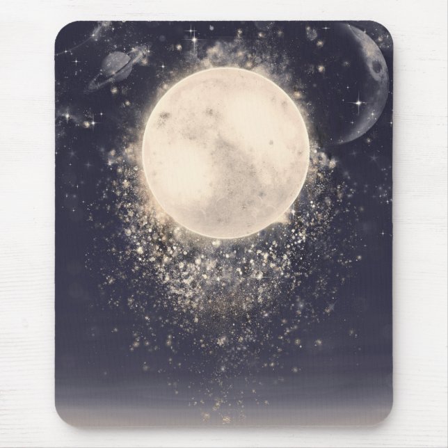 Dream Moon Magic Cosmic Sparkles Mouse Mat (Front)