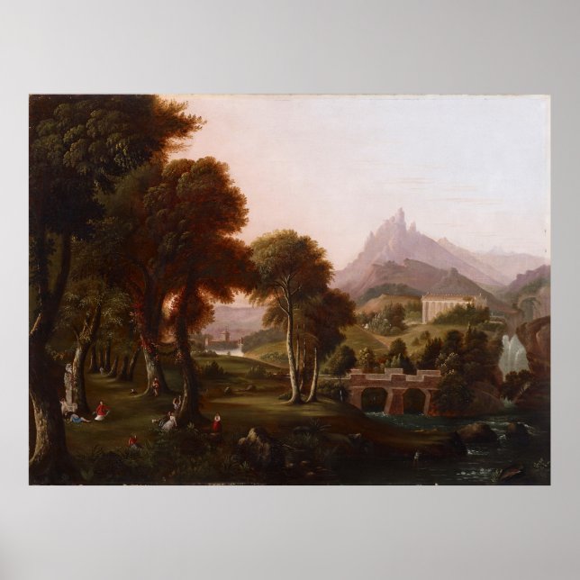 Dream of Arcadia (1838) — Thomas Cole Poster (Front)