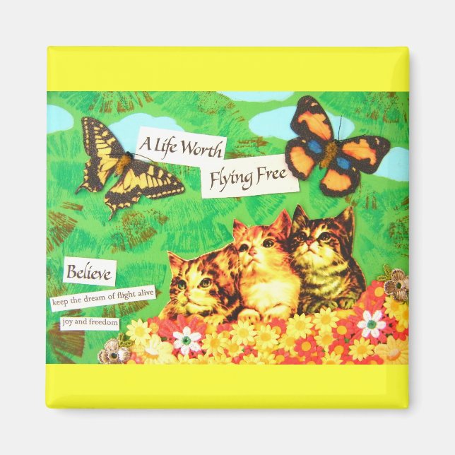 Dream Of Flight - Vintage Magnet (Front)