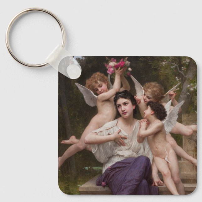 Dream of Spring, Rêve de Printemps by Bouguereau Key Ring (Front)