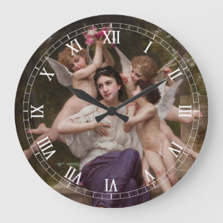 Dream of Spring, Rêve de Printemps by Bouguereau Large Clock