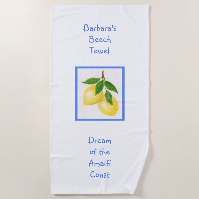 Dream of the Amalfi Coast CUSTOM Beach Towel (Front)