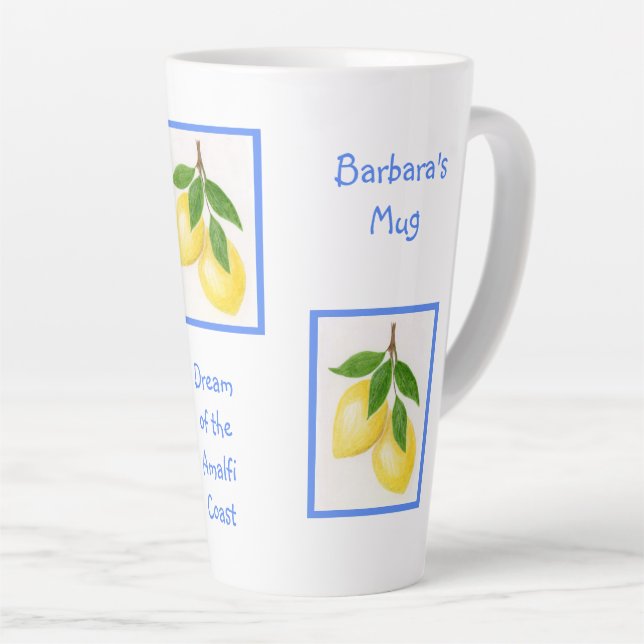 Dream of the Amalfi Coast CUSTOM Latte Mug (Right Angle)