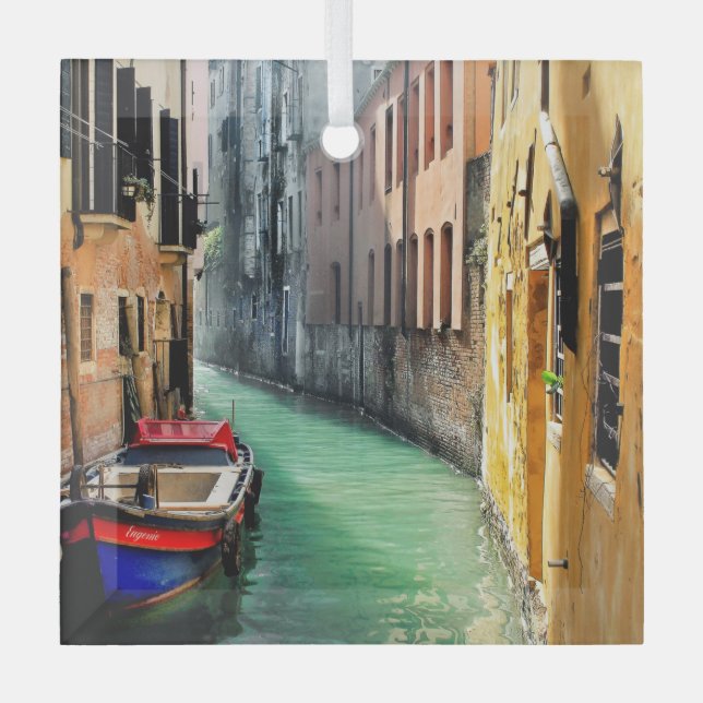 DREAM OF VENICE Glass Ornament (Front)