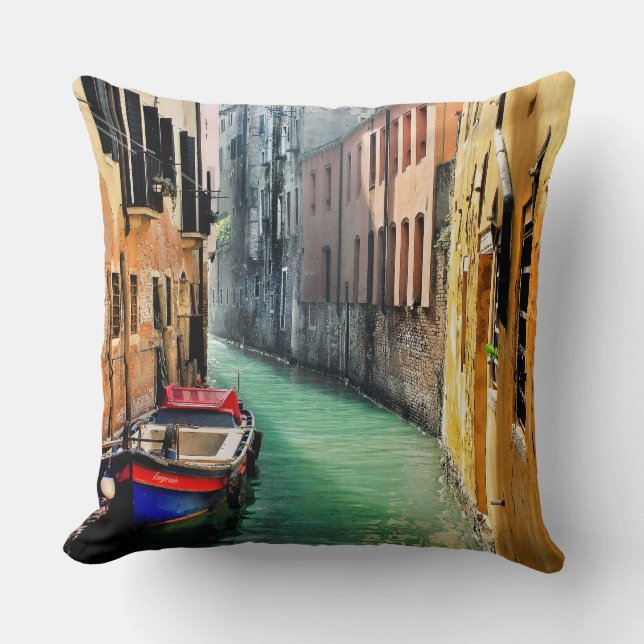 DREAM OF VENICE Large Throw Pillow (Front)