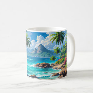 Dream On, Tropical Paradise, Coffee Mug
