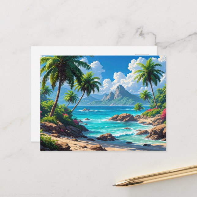 Dream On, Tropical Paradise, Postcard (Front/Back In Situ)