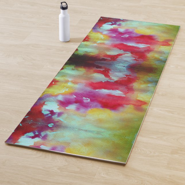 Dream On Watercolor Art Yoga Mat (In Situ)