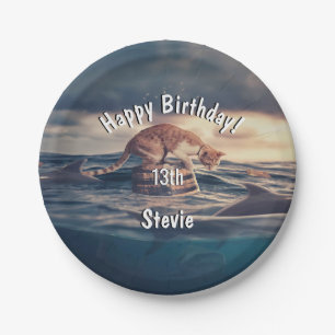 Dream or Nightmare Cat Personal B Day Paper Plate