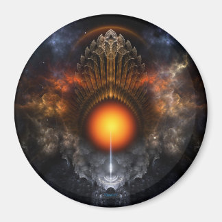 Dream Orb Fractal Art Round Magnet