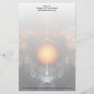 Dream Orb Fractal Art Stationery