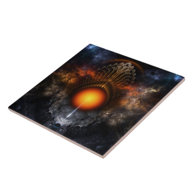 Dream Orb Fractal Art Tile (Side)