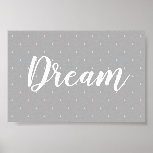 Dream Pastel Dot Pattern Poster (Front)
