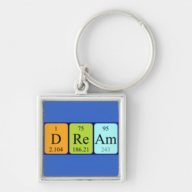 Dream periodic table name keyring (Front)