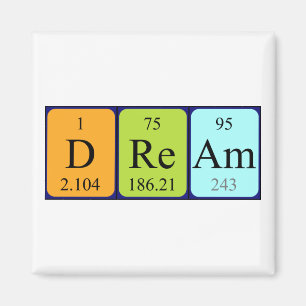 Dream periodic table name magnet