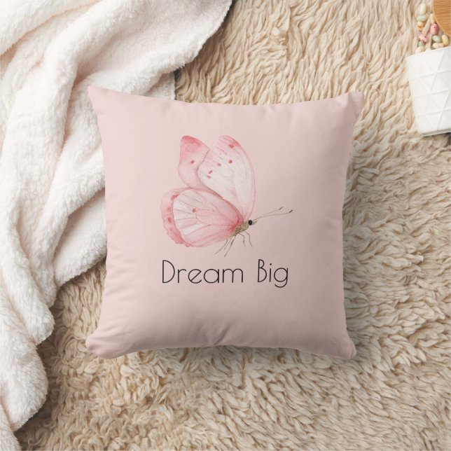 Dream Pink Butterfly Cushion (Blanket)