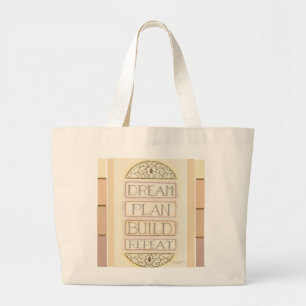 Dream Plan Build Repeat Jumbo Tote