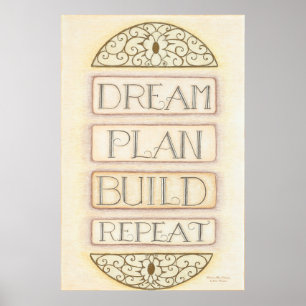 Dream Plan Build Repeat Poster