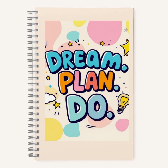 Dream. Plan. Do. – 5.5" x 8.5" Spiral Notebook (Front)