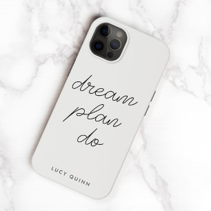 Dream Plan Do   Modern Minimalist Simple Grey Case-Mate iPhone 14 Case