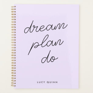 Dream Plan Do Pastel Lilac Purple Modern Feminine Planner