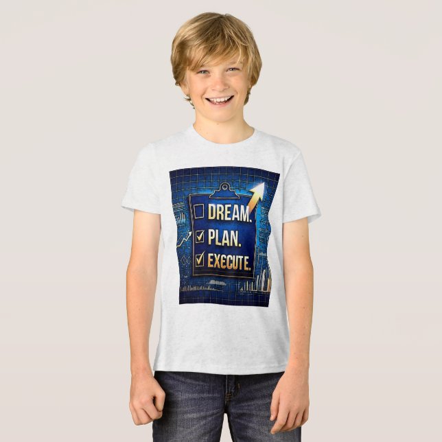  Dream. Plan. Execute. – Your Blueprint for Succes Tri-Blend Shirt (Front Full)