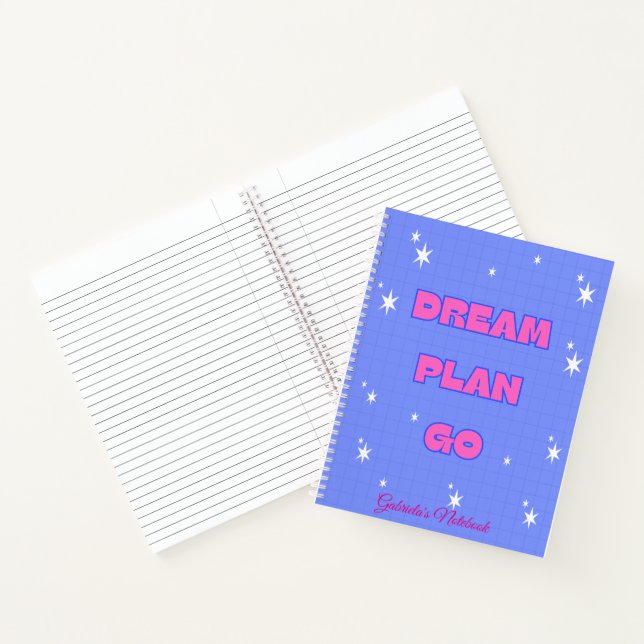 Dream. Plan. Go. – Motivational Notebook (Inside)