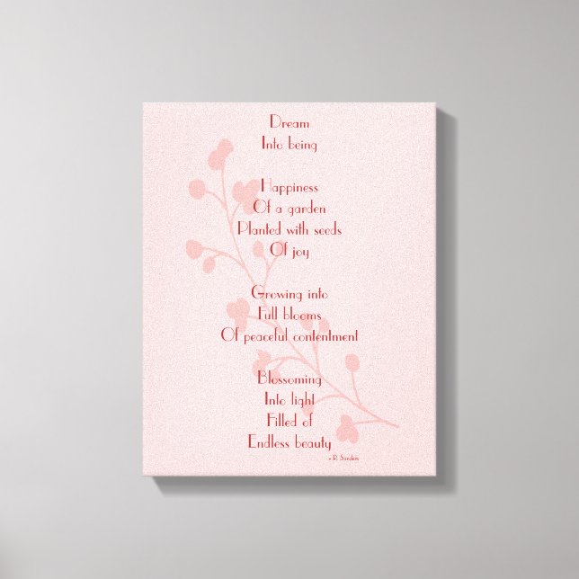 Dream Poem Canvas Print (Front)