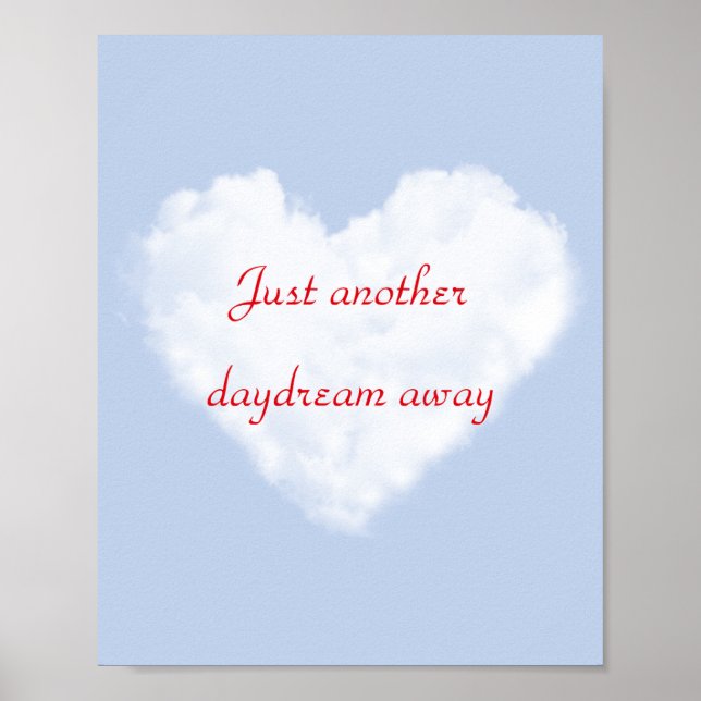 Dream Poster with Cloud Background & Red Text (Front)