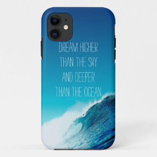 Dream quote iPhone 5 case Ocean waves