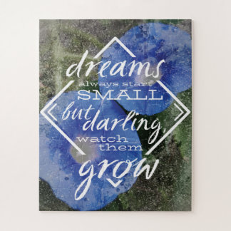 Dream quote puzzle nursery art, baby shower gift