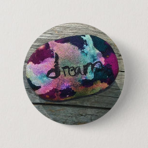 Dream Rock I painted with alcohol and India ink. 6 Cm Round Badge