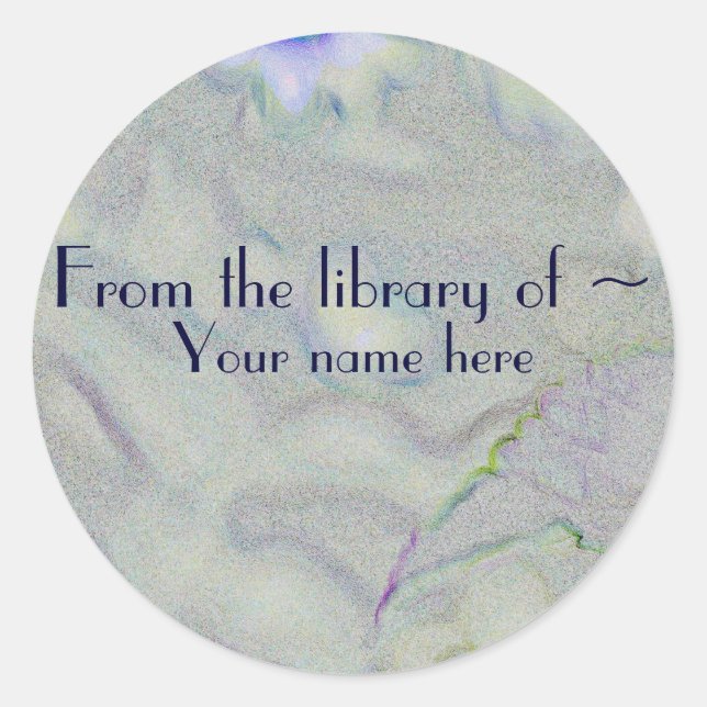 Dream Scene Bookplate Personalised Classic Round Sticker (Front)