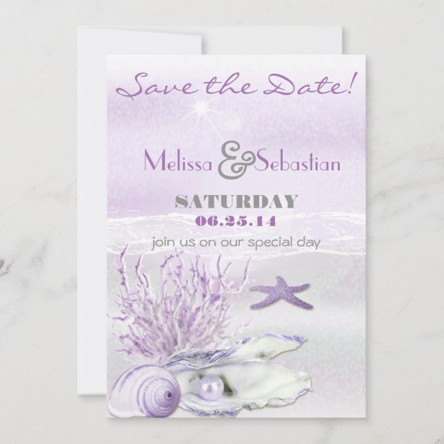 Dream Shore Beach Orchid WeddingSave the Date Save The Date (Front)
