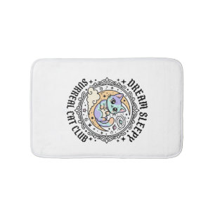 Dream Sleepy Surreal Cat Funny Cat Lover Design - Bath Mat