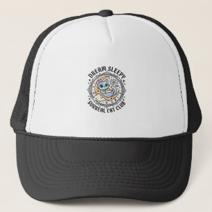 Dream Sleepy Surreal Cat Funny Cat Lover Design - Trucker Hat