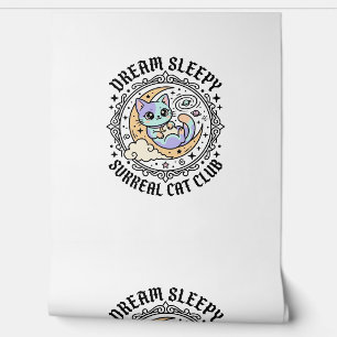 Dream Sleepy Surreal Cat Funny Cat Lover Design - Wallpaper
