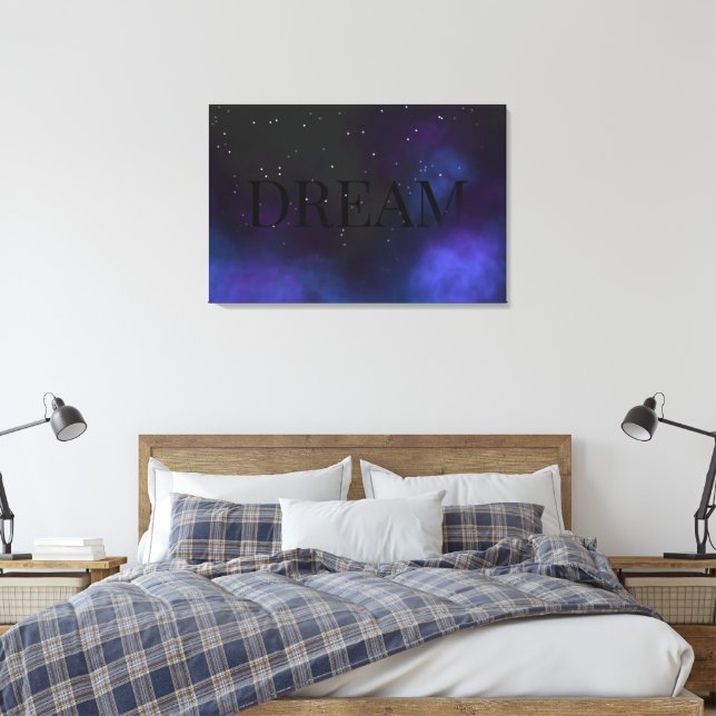 Dream Space Nebula Canvas Print (Insitu(Bedroom))